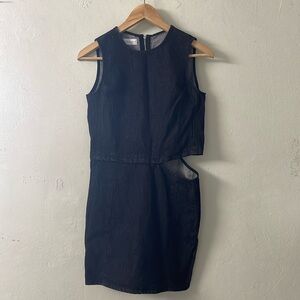 ZARA CUT OUT TRF DENIM DRESS